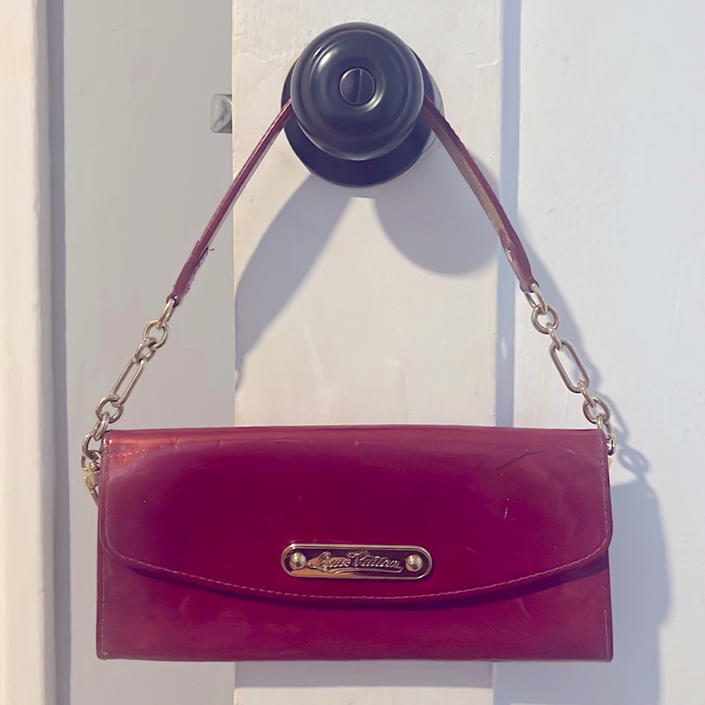 Authentic Louis Vuitton Red Vernis Sunset Blvd - Used